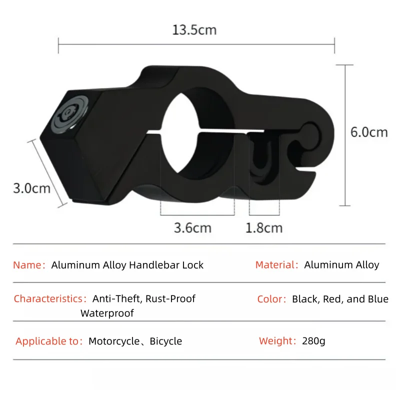 Universal Motorcycle Bicycle H - Commuter Bike Lock recension och pris