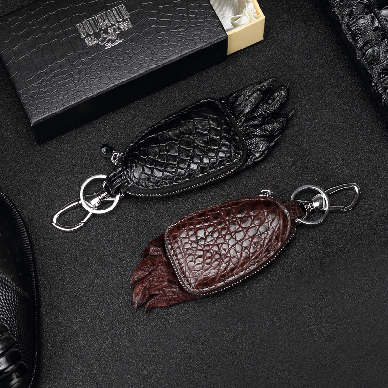 Crocodile Leather Key Bag Croc - Chain Lock Combination recension och pris