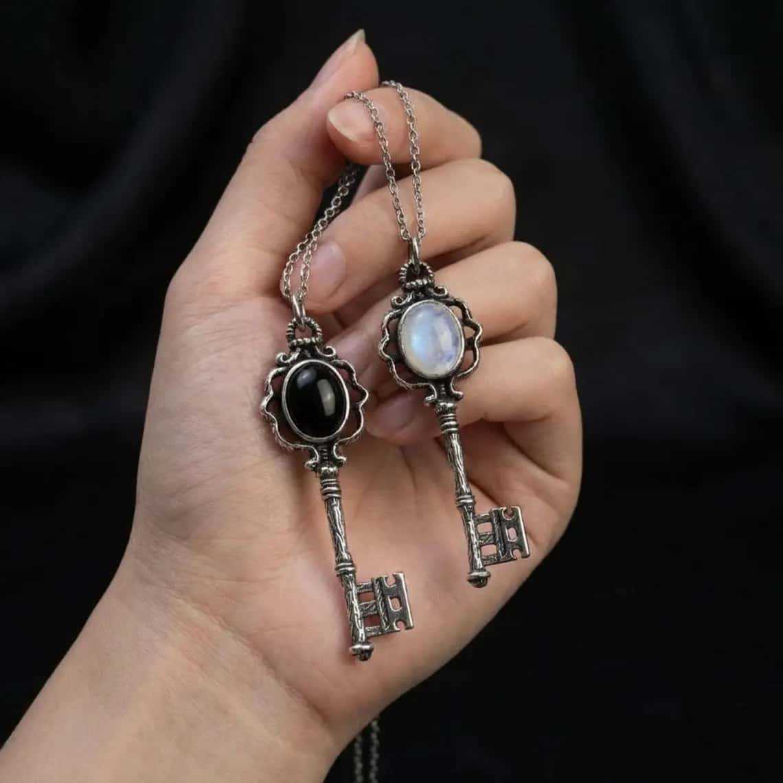 Gothic Vintage Sliver Color Ke - Chain Lock Combination recension och pris