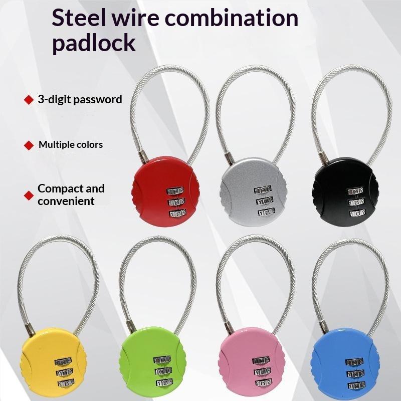 3 Digit Cable Combination Padl - Cable Lock Flexible recension och pris