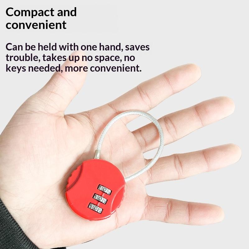 3 Digit Cable Combination Padl - Cable Lock Flexible recension och pris