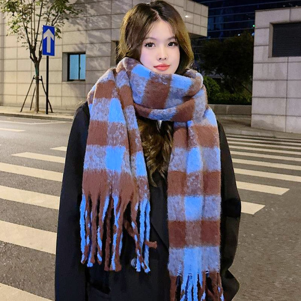 Cozy Winter Scarf Knitted Plai - Cycling Commute Essentials recension och pris