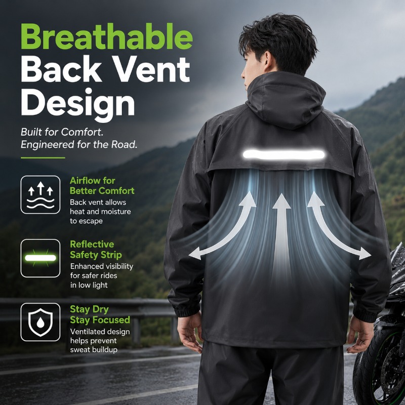 Unisex 2-Piece Waterproof Cycl - Cycling Commute In Rain recension och pris